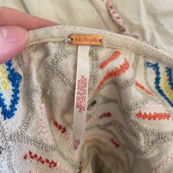 Free People boho top Free People Hailey Embroidered Top - Natural - Picture 10 of 13